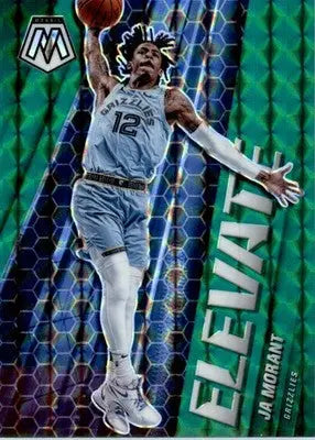 Ja Morant - 2020-21 Panini Mosaic - #13 - Elevate Mosaic Green Basketball - Basketball Card Single