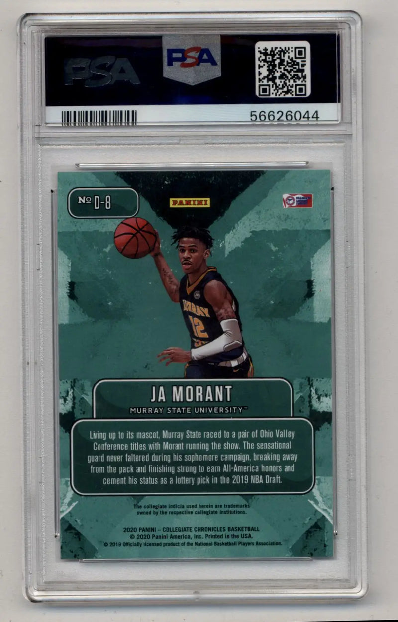 Ja Morant 2020-21 Prizm Draft Picks Downtown #D8 PSA 10 Gem Mint - Basketball Card Single