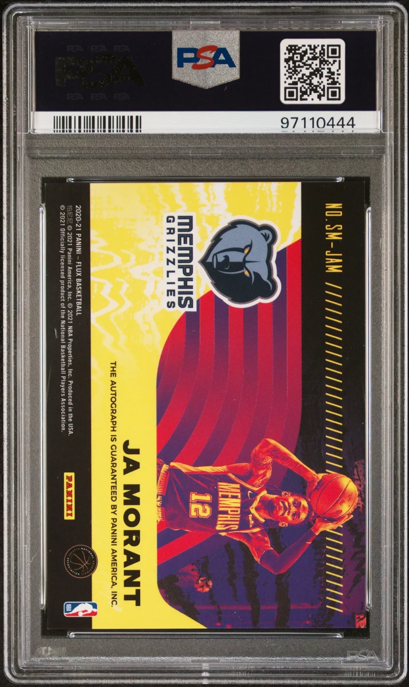 Ja Morant 2020 Panini Flux Swingman Signatures Auto PSA 9 Mint - Basketball Card Single