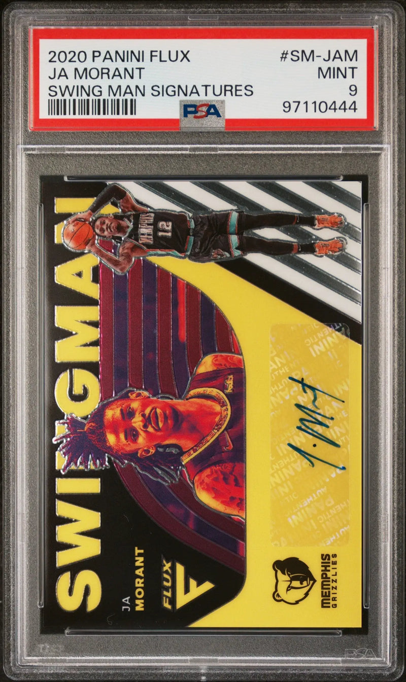 Ja Morant 2020 Panini Flux Swingman Signatures Auto PSA 9 Mint - Basketball Card Single