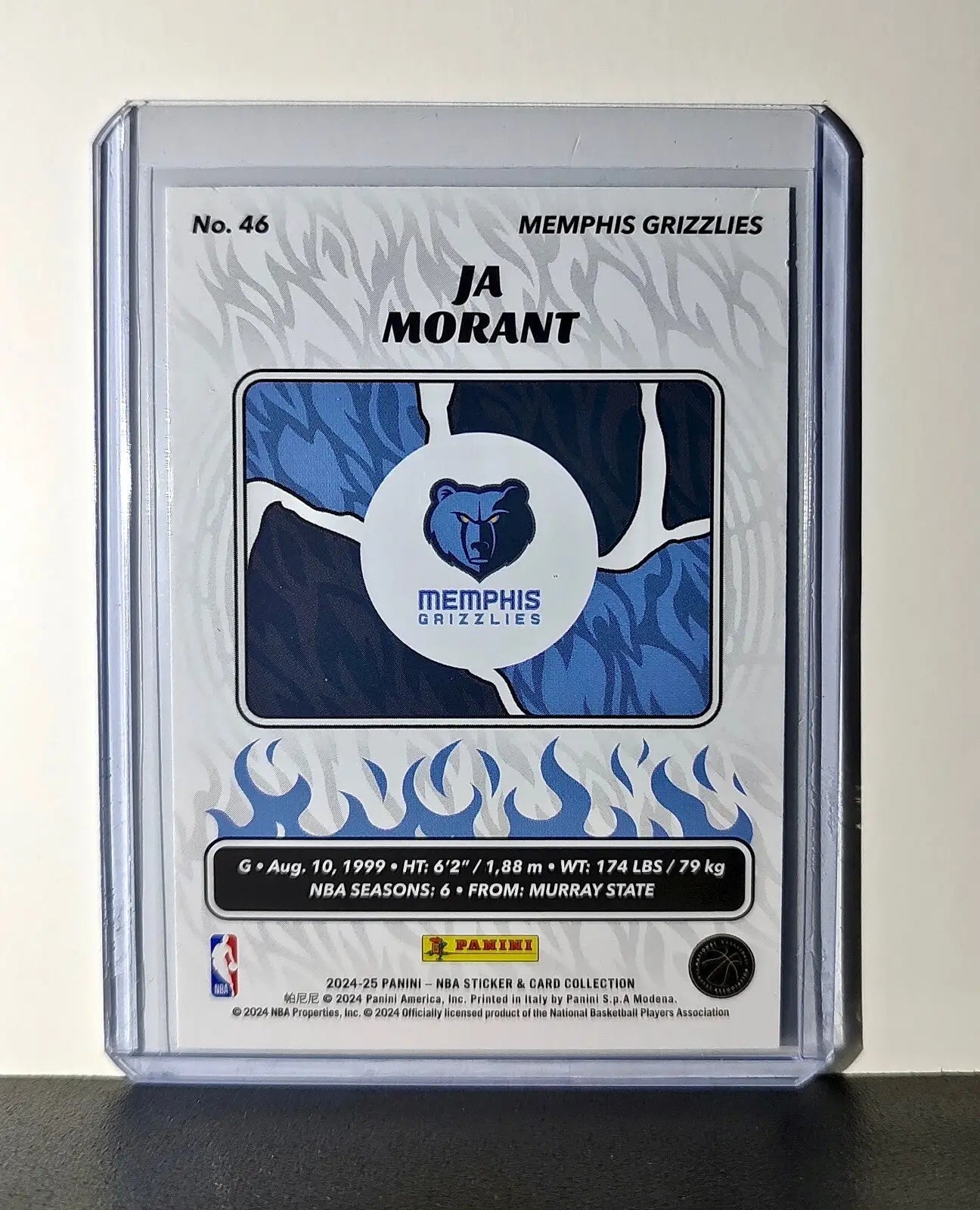 Ja Morant 2024-25 Panini NBA #46 Foil Sticker Card Memphis Grizzlies
