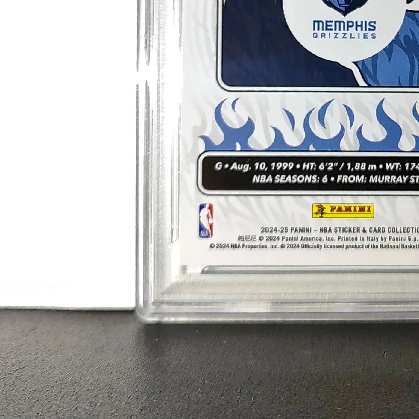 Ja Morant 2024-25 Panini NBA #46 Sticker 9/215 Blue Foil PSA 7 NM