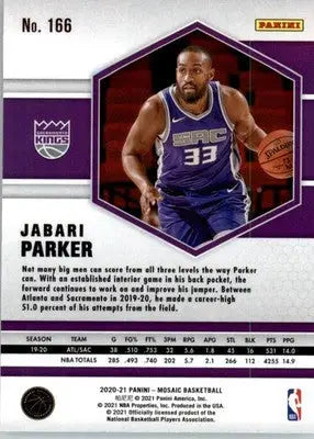 Jabari Parker - 2020-21 Panini Mosaic - #166 - Basketball - Basketball Card Single