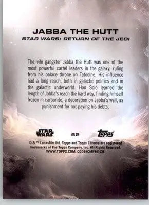 Jabba The Hutt - 2025 Topps Chrome Sapphire Edition Star Wars - #62 - Non_sport - Star Wars Card Single