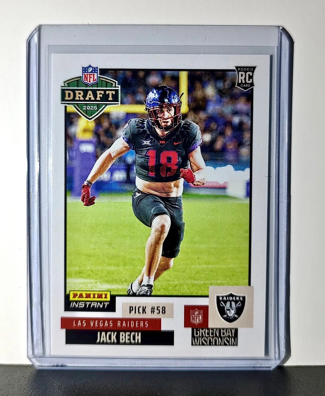 Jack Bech Rookie 2025 NFL Draft #35 Football Card Las Vegas Raiders 1 of 748 - Football Card Single