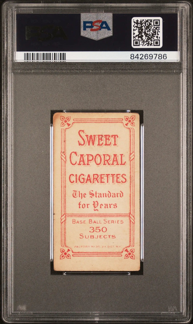 PSA-graded Jack Bliss T206 Sweet Caporal Cigarettes trading card in protective holder