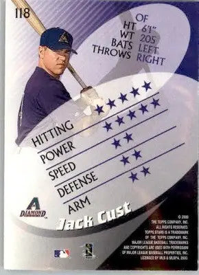 Jack Cust - 2000 Topps Stars - #118 - AUTO Baseball - Baseball Card Single