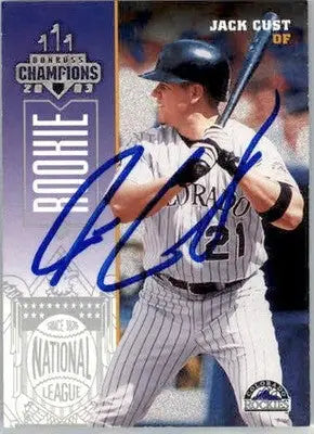 Jack Cust - 2003 Donruss Champions - #89 - AUTO Baseball - Baseball Card Single
