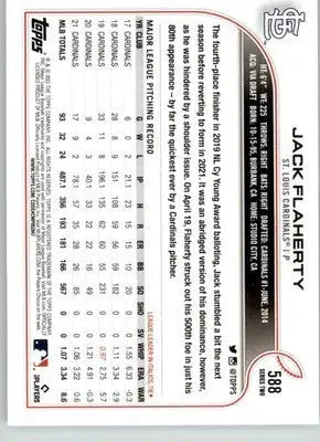 Jack Flaherty - 2022 Topps - #588 - Baseball - Baseball Card Single