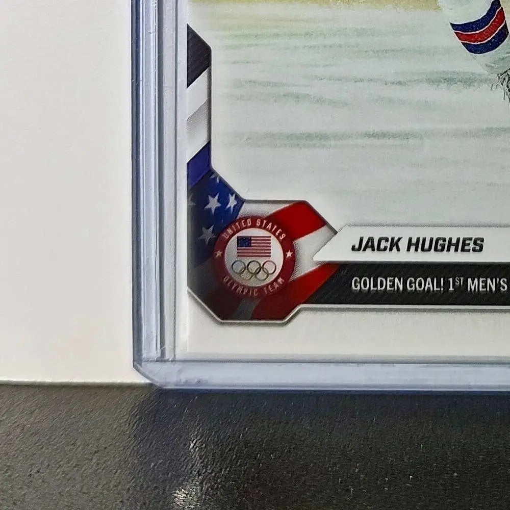 Jack Hughes 2026 Topps Now #18 Golden Goal Team USA Hockey Olympics Card - Hockey Card Single