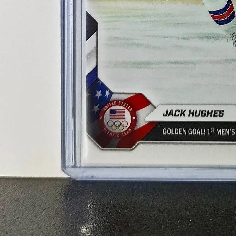 Jack Hughes 2026 Topps Now #18 Golden Goal Team USA Hockey Olympics Card - Hockey Card Single