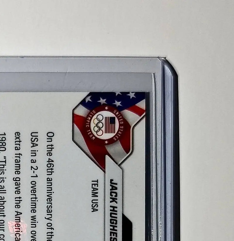 Jack Hughes 2026 Topps Now #18 Golden Goal Team USA Hockey Olympics Card - Hockey Card Single