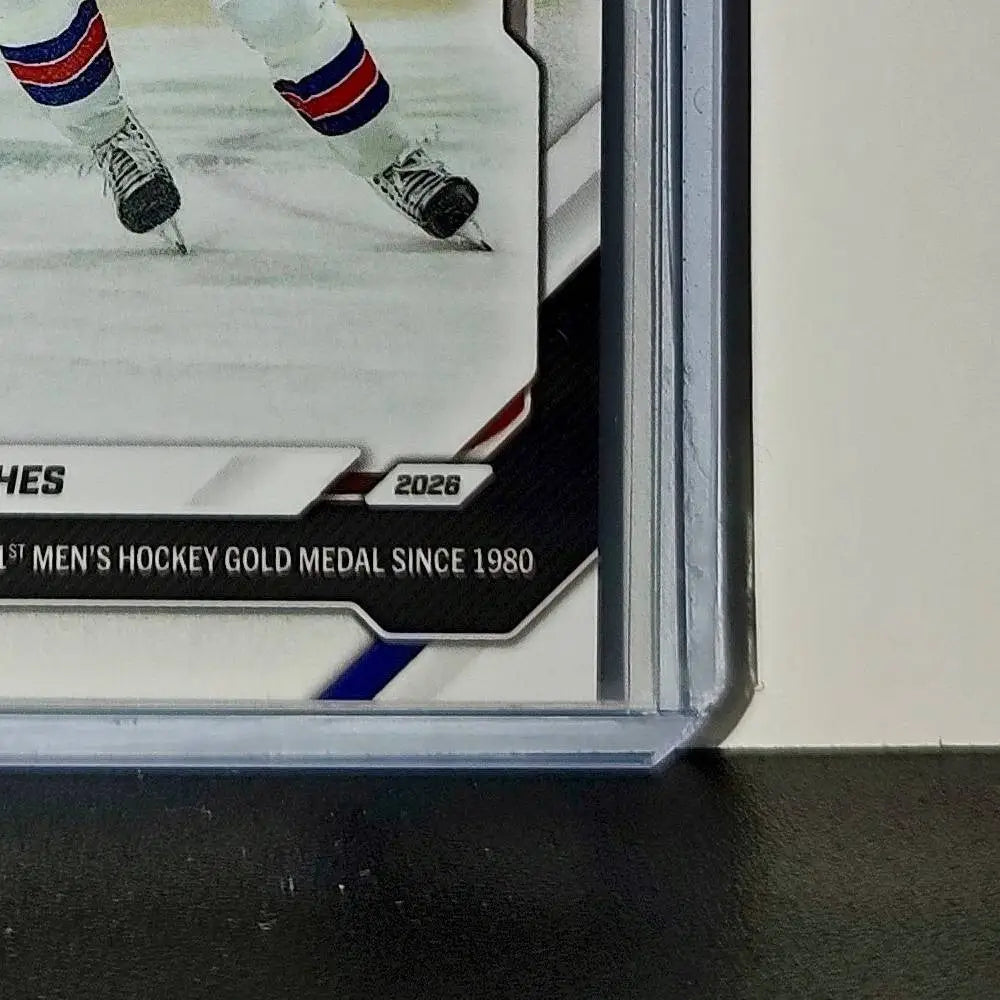 Jack Hughes 2026 Topps Now #18 Golden Goal Team USA Hockey Olympics Card - Hockey Card Single