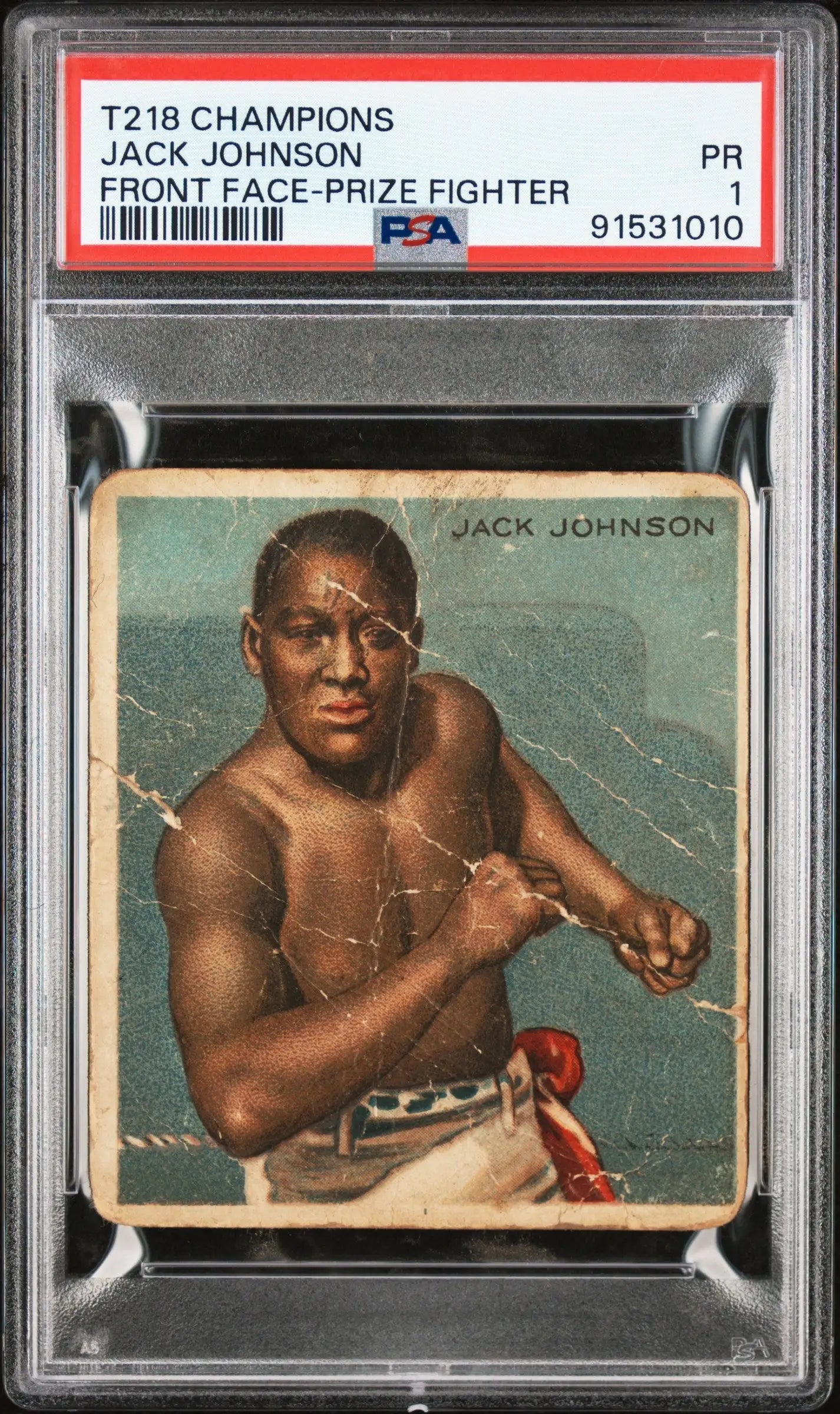 Jack Johnson 1910 T218 Champions PSA 1 Poor - Baseball Card Single