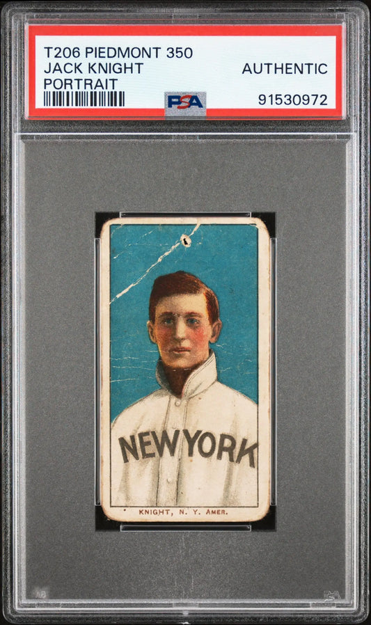 Jack Knight Portrait 1909-11 T206 Piedmont 250 PSA Auth - Baseball Card Single