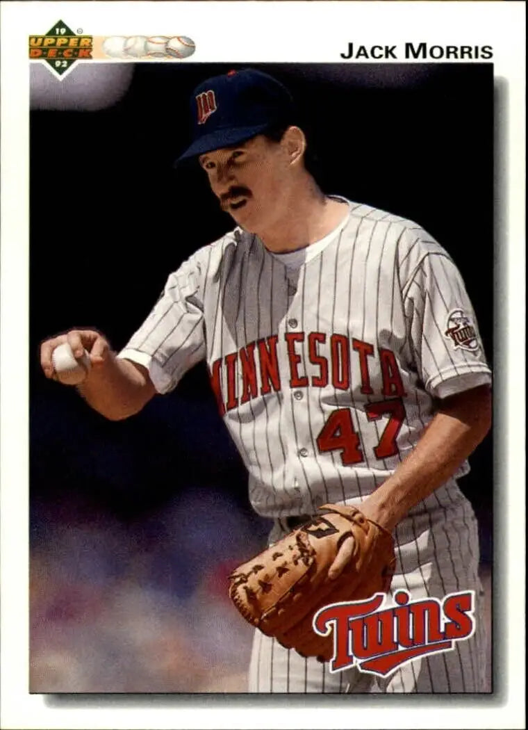 Jack Morris 1992 Upper Deck MLB #315 Baseball Card Minnesota Twins