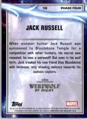 Jack Russell - 2025 Topps Chrome Marvel Studios - #138 - Non_sport - Non-Sports Card Single