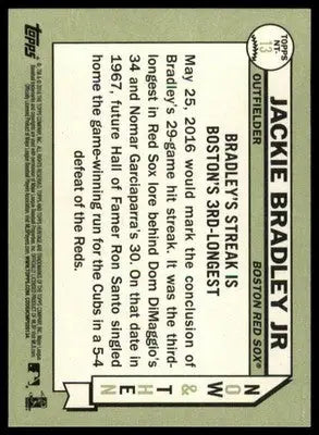 Jackie Bradley Jr 2016 Topps Heritage Now & Then #NT-13 Boston Red Sox - Baseball Card Single