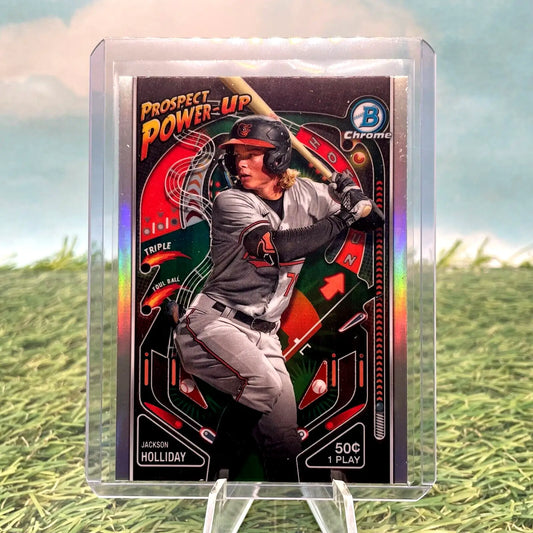Jackson Holliday 2024 Bowman Chrome Refractor Prospect Power-Up RC card for Orioles