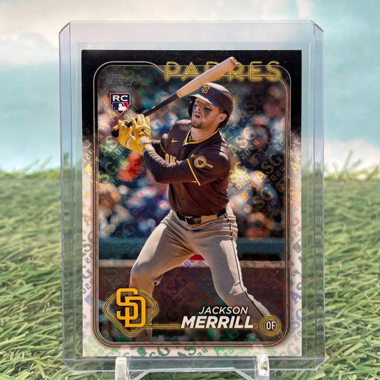 Jackson Merrill baseball card featuring All-Star Game logo in HOLO foil design