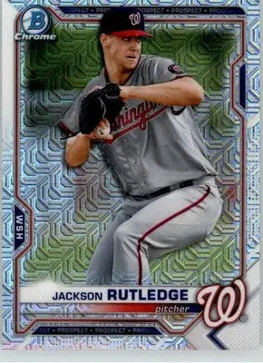 Jackson Rutledge - 2021 Bowman - #BCP-103 - Chrome Prospects Mojo Refractor