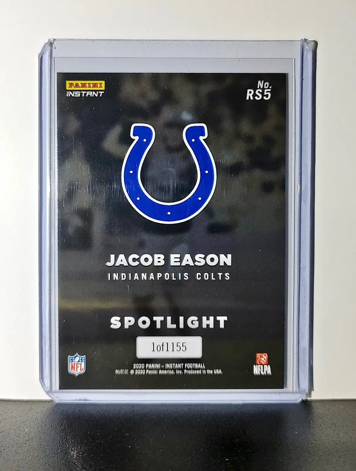 Jacob Eason Rookie 2020 Panini NFL #5 Rookie Spotlight Card Indianapolis Colts - Football Card Single