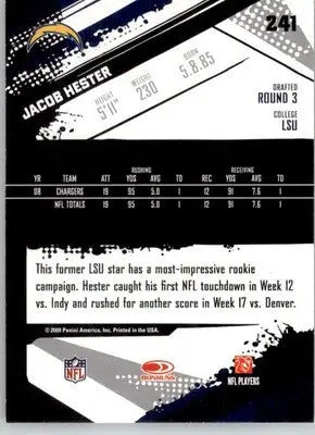 Jacob Hester - 2009 Score - #241 - Football - Football Card Single
