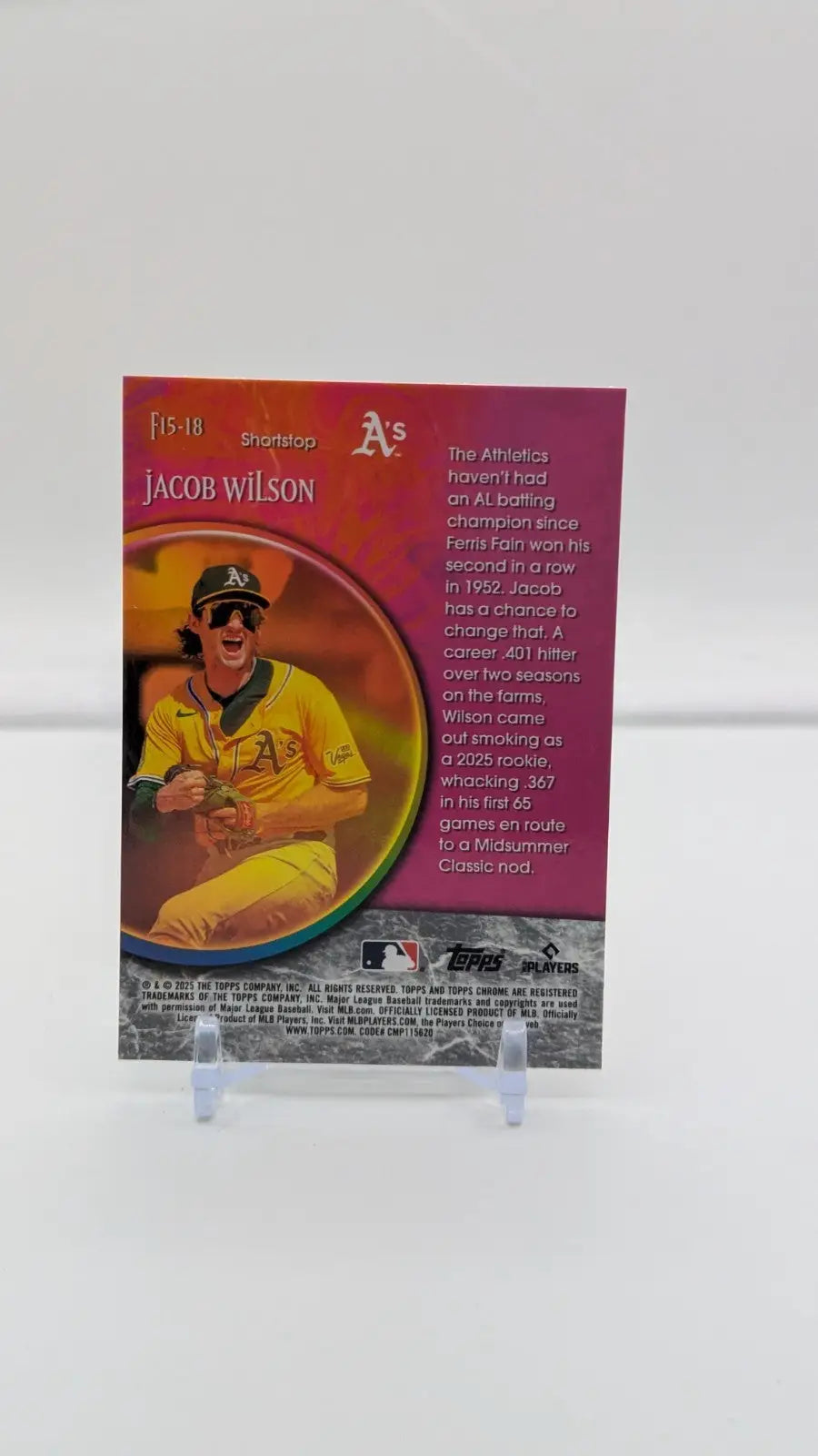 Jacob Wilson – 2025 Topps Chrome Update Insert Fortune 15 #F15-18 - Baseball Card Single