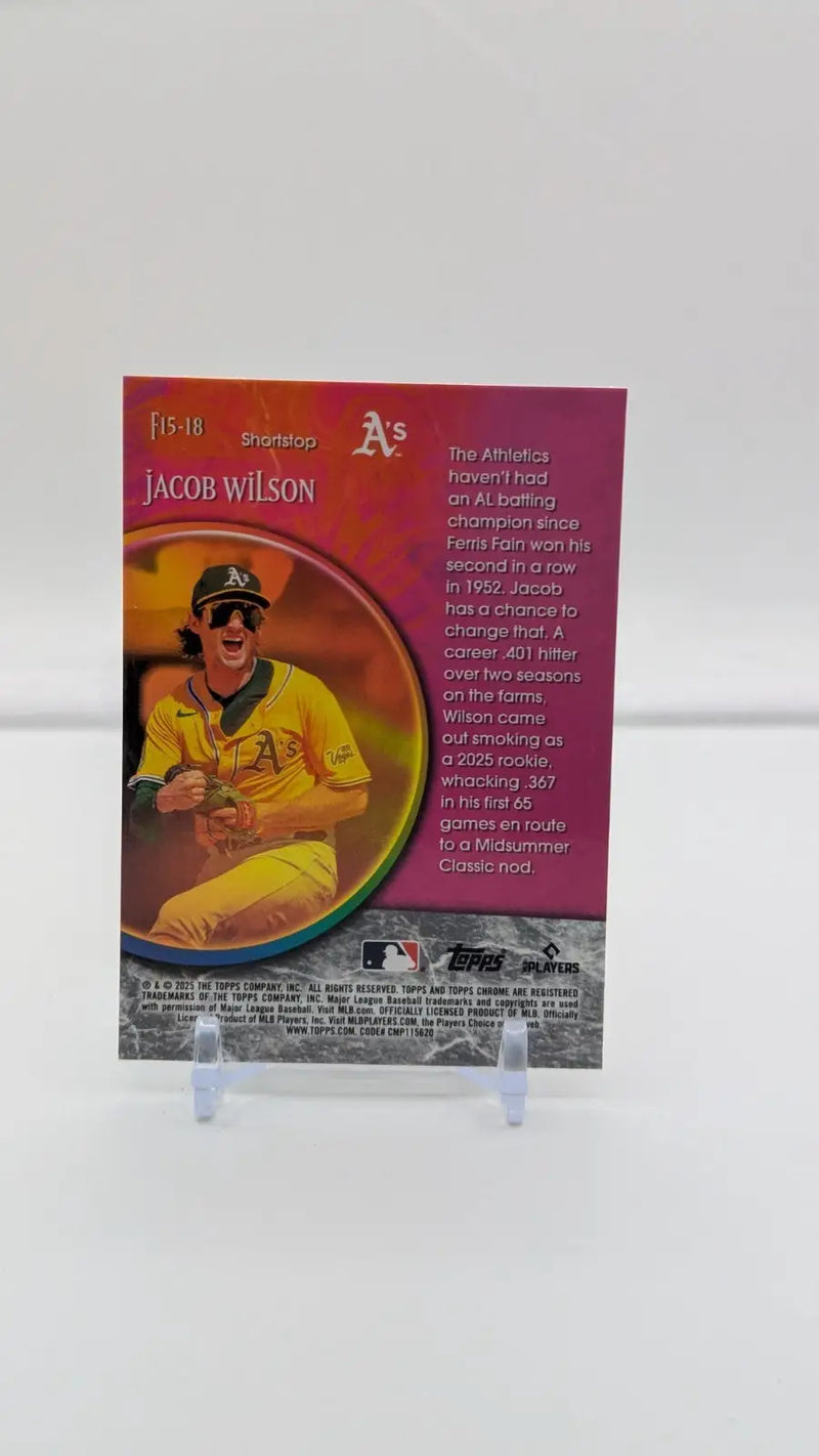 Jacob Wilson – 2025 Topps Chrome Update Insert Fortune 15 #F15-18 - Baseball Card Single