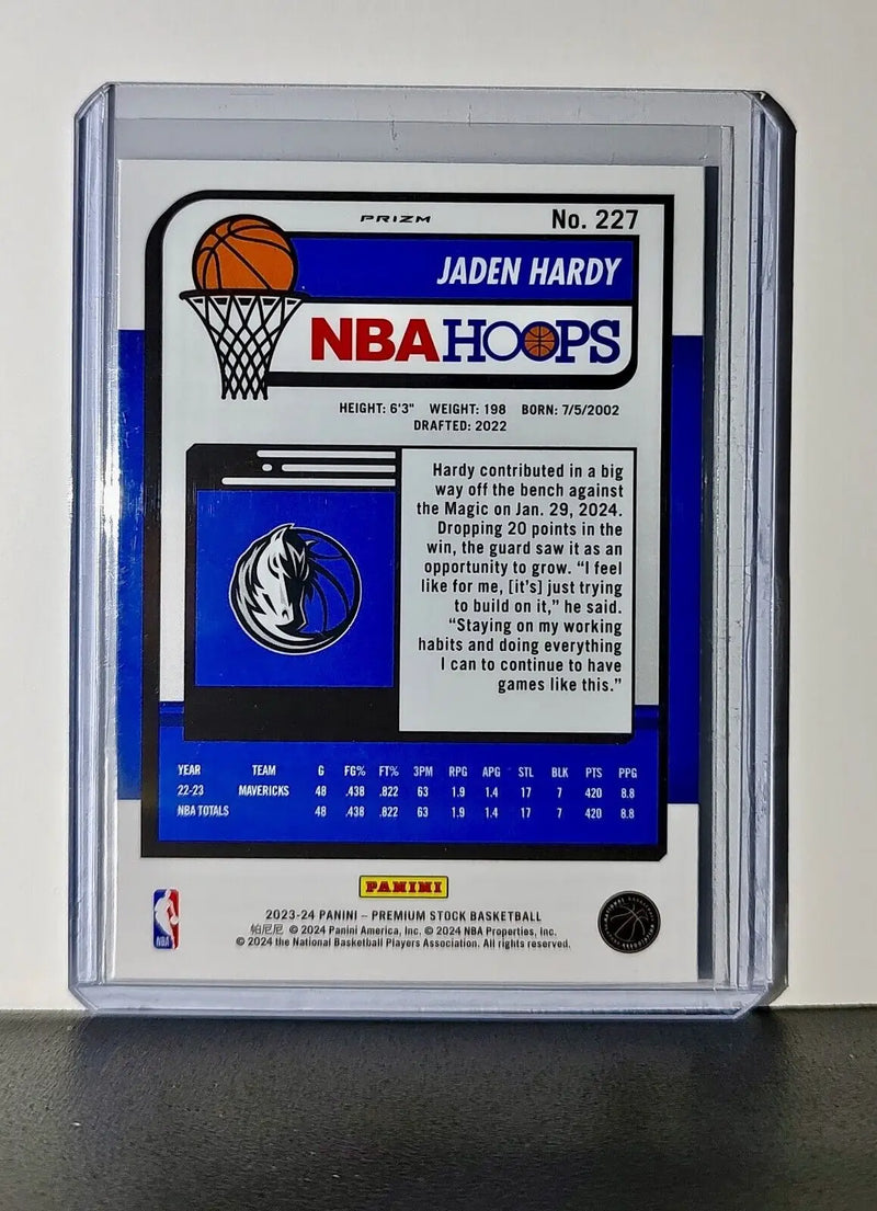 Jaden Hardy 2023-24 Panini Premium NBA Hoops #227 Disco Prizm Card Mavericks - Basketball Card Single