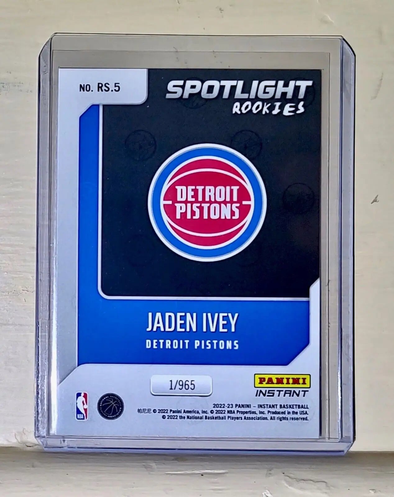 Jaden Ivey 2022-23 Panini NBA #5 Spotlight Rookies Card 1/965 - Basketball Card Single
