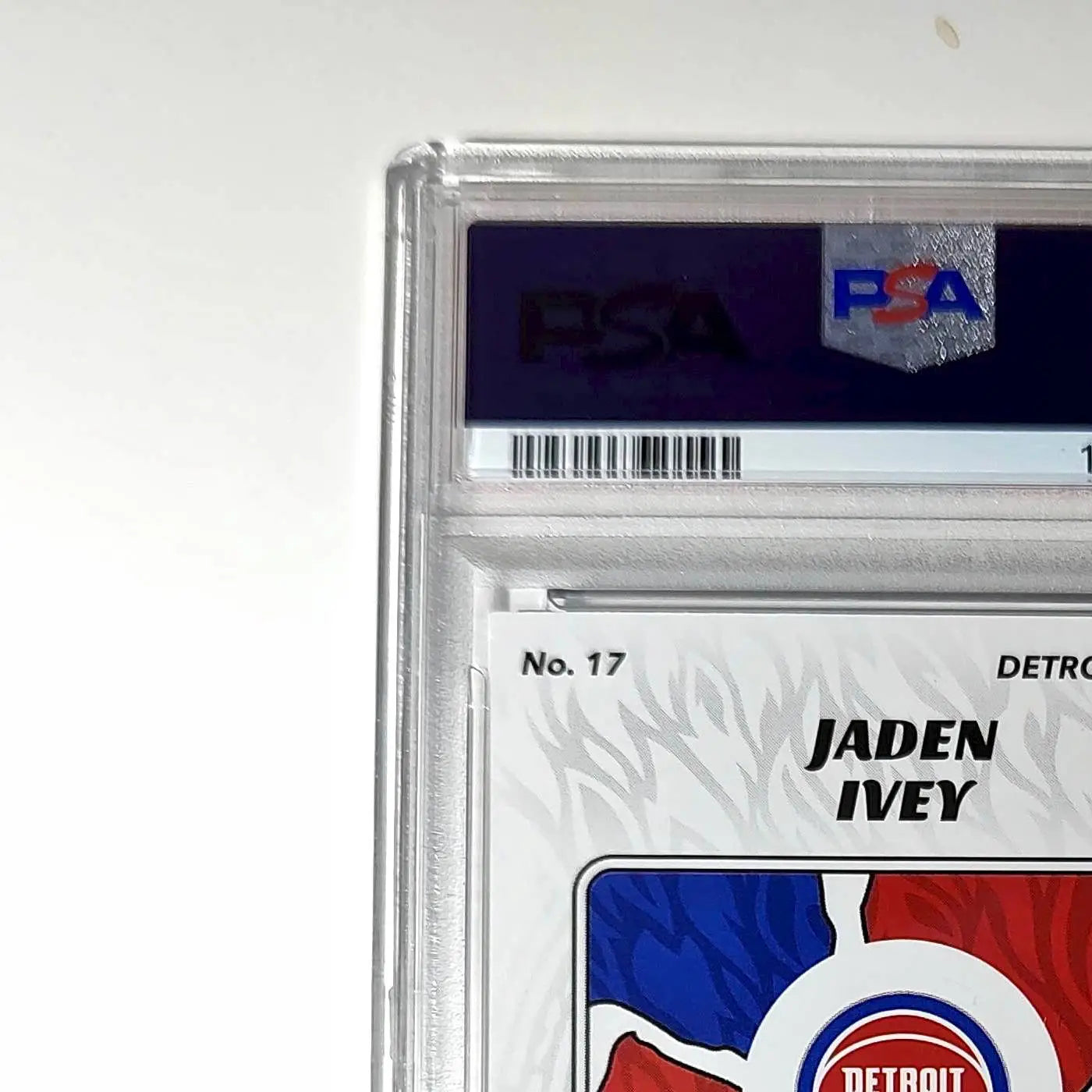 Jaden Ivey 2024-25 Panini NBA #17 Sticker 50/75 Purple Foil PSA 8 NM-MT - Basketball Card Single