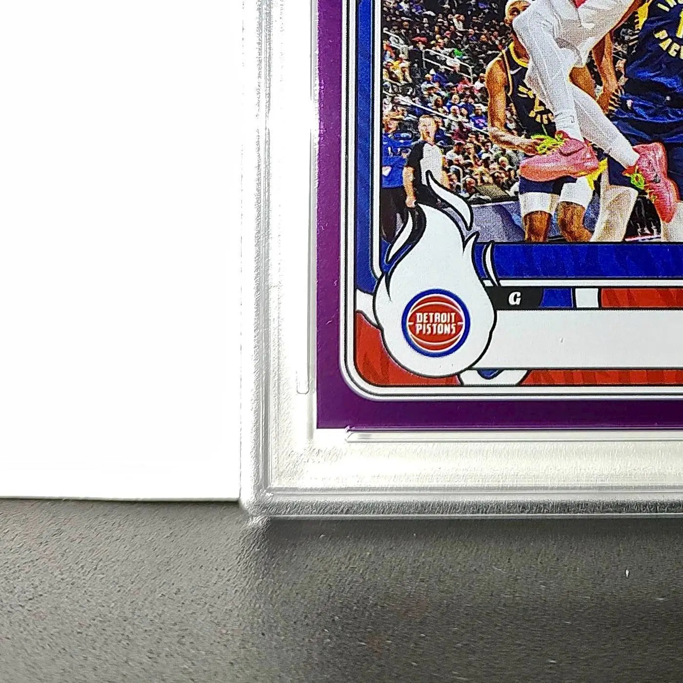 Jaden Ivey 2024-25 Panini NBA #17 Sticker 50/75 Purple Foil PSA 8 NM-MT - Basketball Card Single