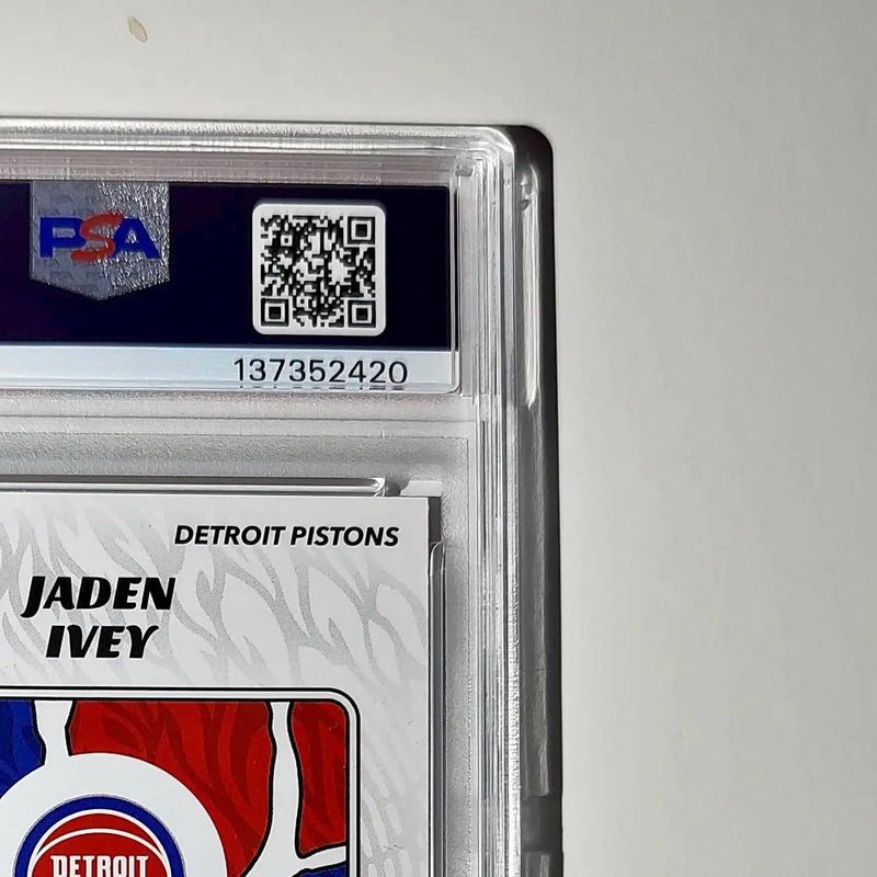 Jaden Ivey 2024-25 Panini NBA #17 Sticker 57/100 Red Foil PSA 8 NM-MT