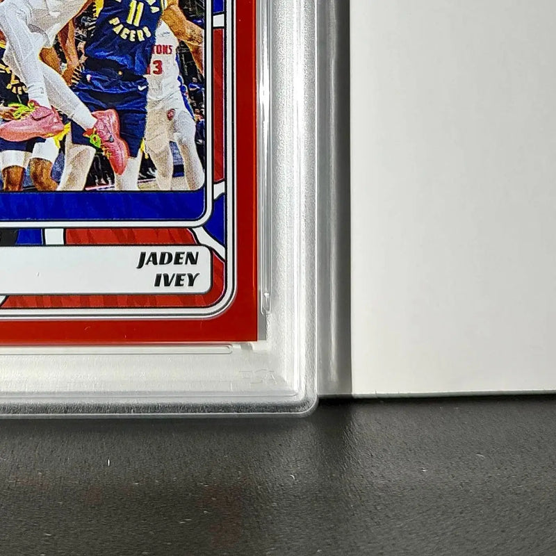 Jaden Ivey 2024-25 Panini NBA #17 Sticker 57/100 Red Foil PSA 8 NM-MT