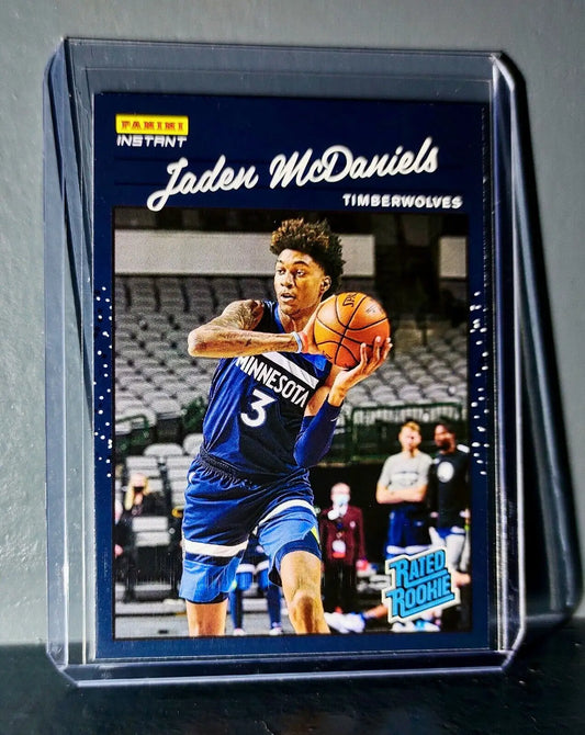 Jaden McDaniels 2020-2021 Panini NBA Instant #27 Rated Rookie Retro Card 1/3558 - Basketball Card Single