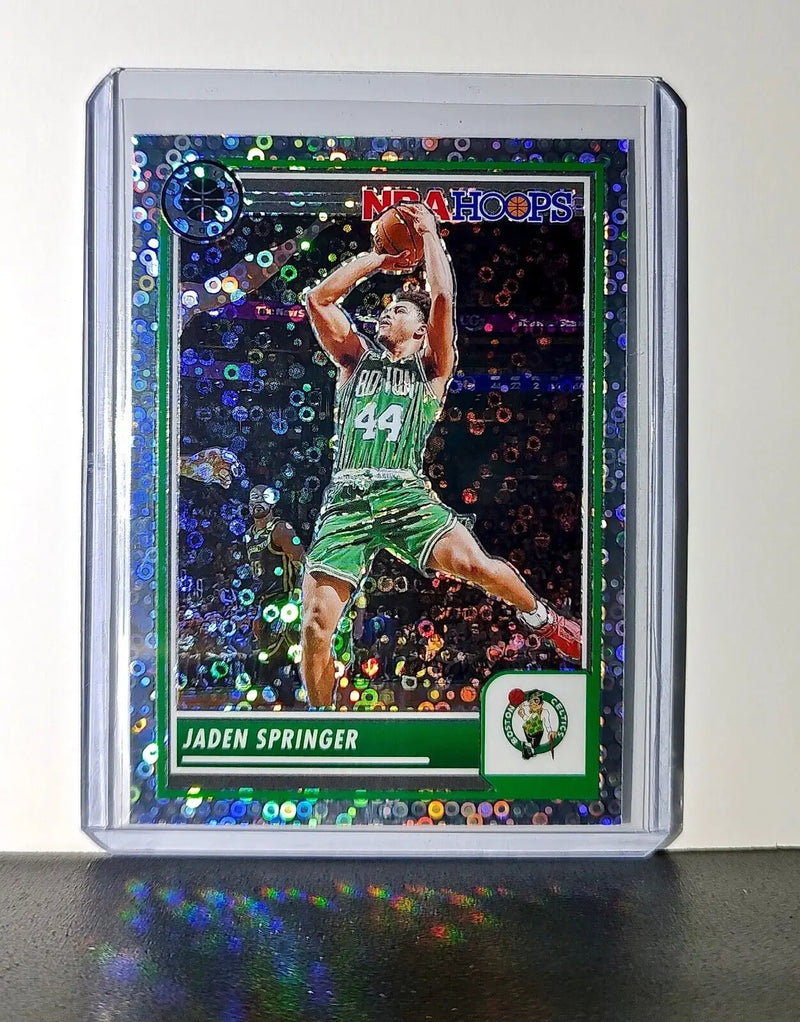 Jaden Springer 2023-24 Panini Premium NBA Hoops #261 Disco Prizm Card Celtics
