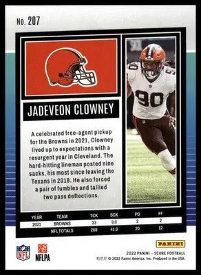Jadeveon Clowney 2022 Score #207 Cleveland Browns - Football Card Single