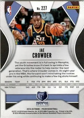 Jae Crowder - 2019-20 Panini Prizm - #227 - Basketball - Basketball Card Single