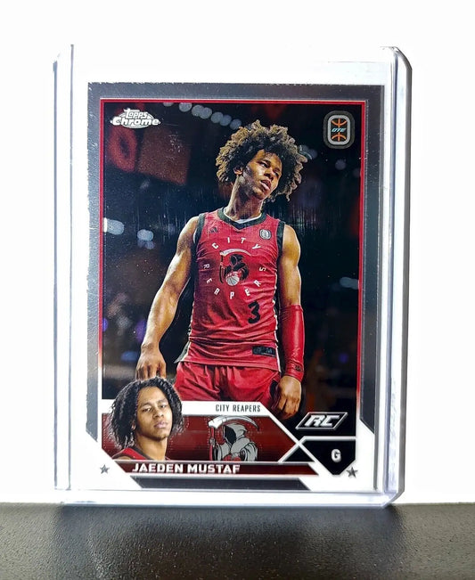 Jaeden Mustaf Rookie Card 2023-24 Topps Chrome Overtime #95 City Reapers