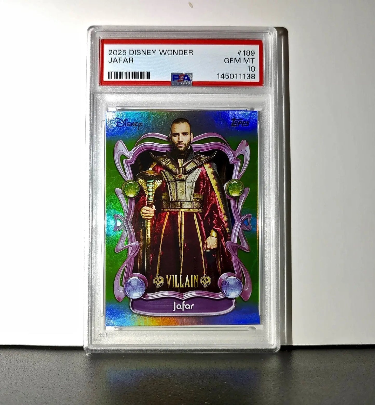 Jafar 2025 Topps Disney Wonder #189 Card Aladdin (2019) PSA 10 - Non-Sports Card Single