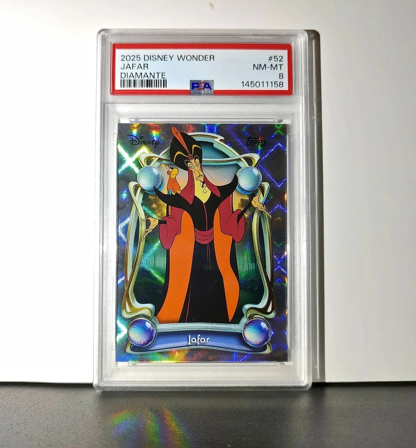 Jafar 2025 Topps Disney Wonder #52 Winter Variant Card Aladdin PSA 8 - Non-Sports Card Single