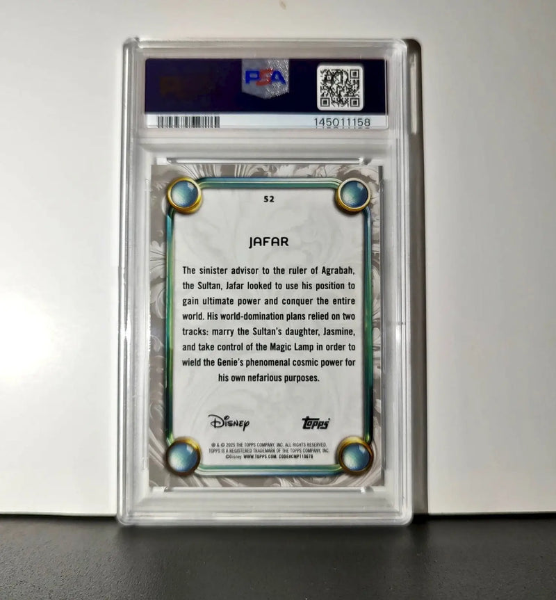 Jafar 2025 Topps Disney Wonder #52 Winter Variant Card Aladdin PSA 8 - Non-Sports Card Single