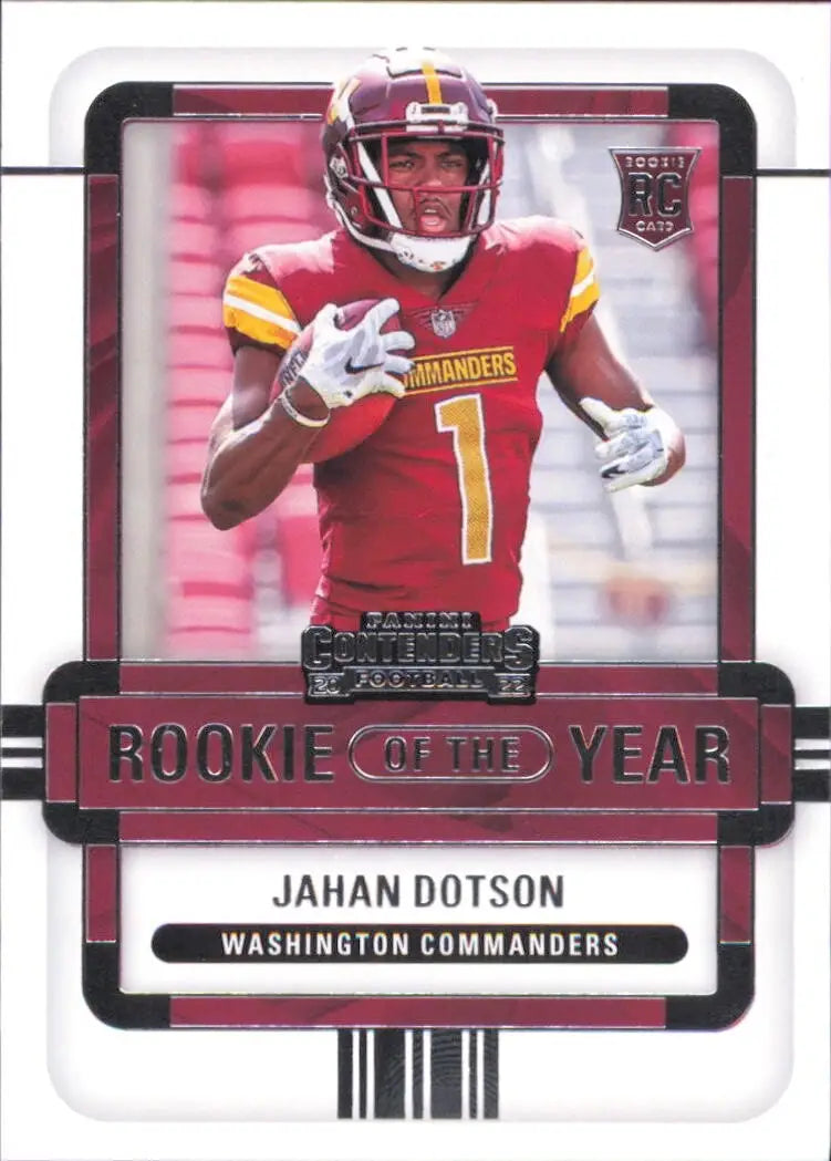 Jahan Dotson 2022 Panini Contenders Rookie of the Year #ROY-JDO Commanders Card - Football Card Single