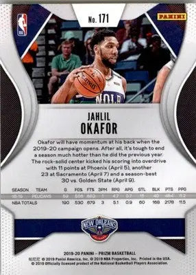 Jahlil Okafor - 2019-20 Panini Prizm - #171 - Basketball - Basketball Card Single