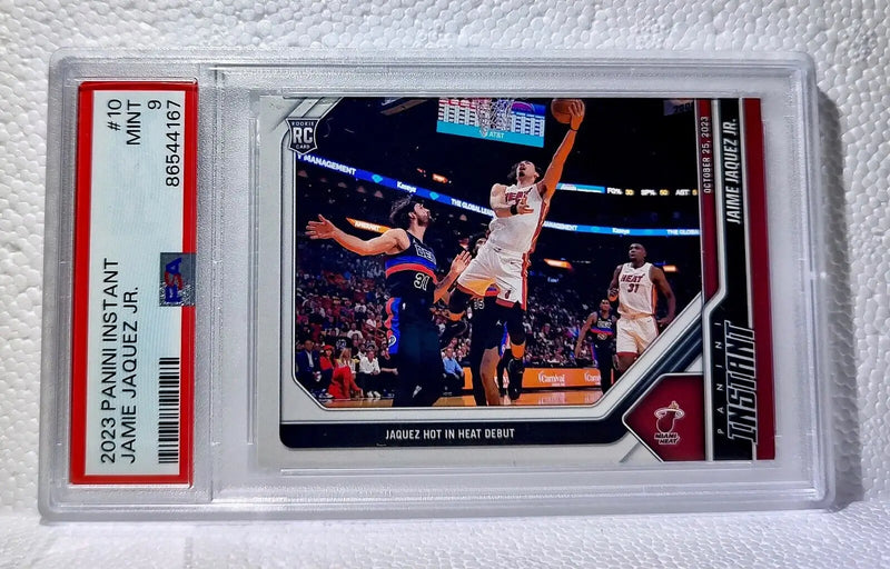 Jaime Jaquez Jr. 2023-24 Panini #10 NBA Rookie Basketball Card Heat PSA 9 Mint - Basketball Card Single