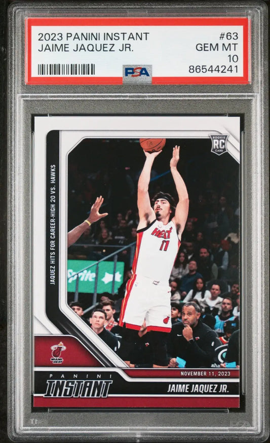 Jaime Jaquez Jr. 2023-24 Panini #63 NBA Rookie Card 1 of 183 PSA 10 Gem Mint - Basketball Card Single