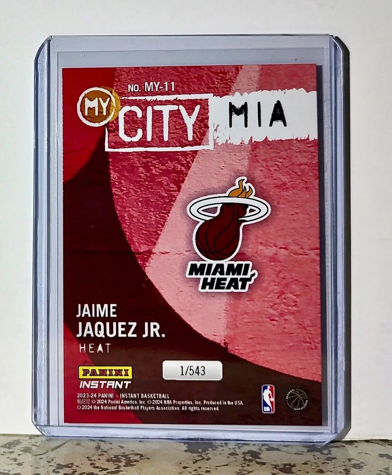 Jaime Jaquez Jr. 2023-24 Panini NBA #11 MyCity Basketball Card Miami Heat 1/543 - Basketball Card Single