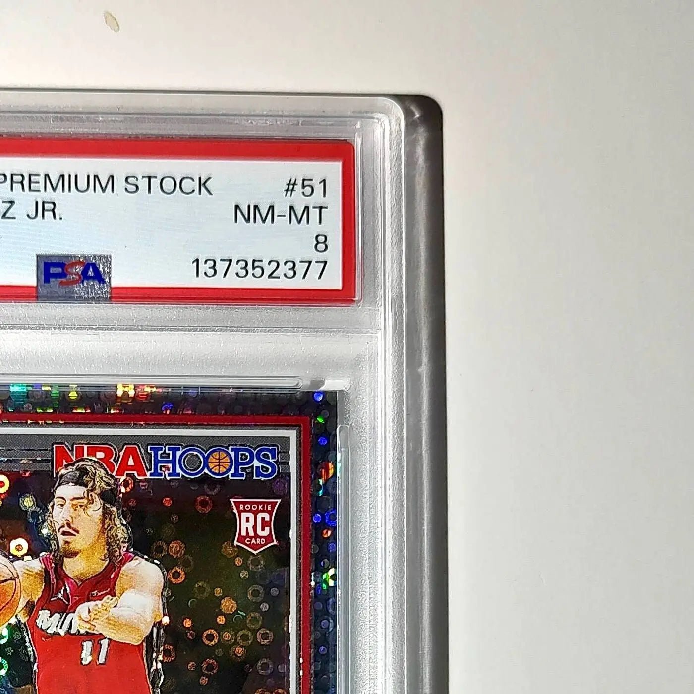 Jaime Jaquez Jr. 2023 Panini Hoops Premium #51 Disco Prizm PSA 8 NM-MT