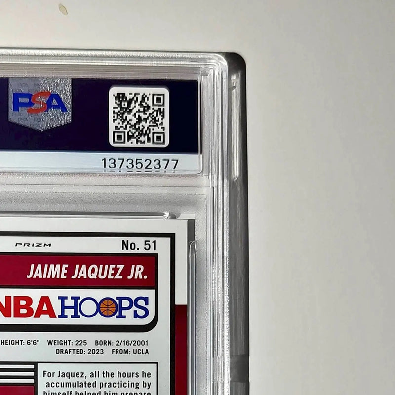 Jaime Jaquez Jr. 2023 Panini Hoops Premium #51 Disco Prizm PSA 8 NM-MT